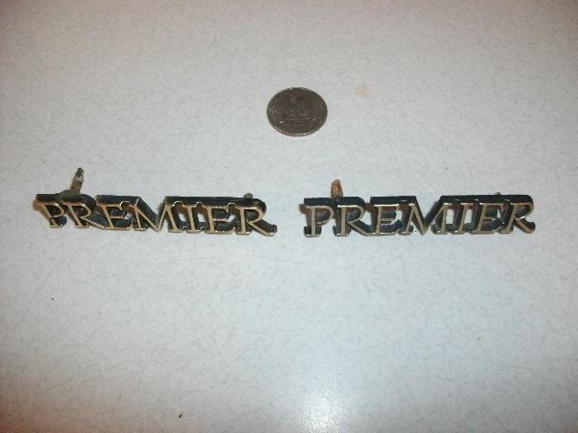 1976 77 78 79 80 volare premier call out nameplate fender scripts badges premier