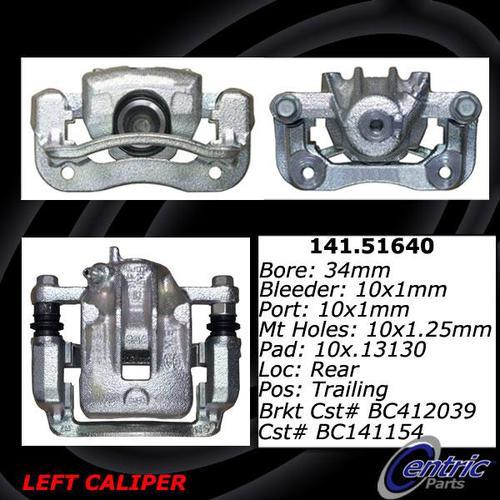 Centric 141.51640 rear brake caliper-premium semi-loaded caliper-preferred