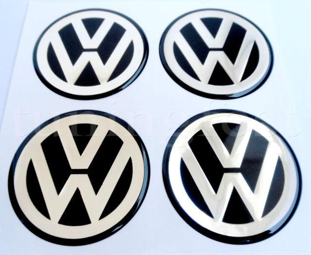 Vw 4 x 60 mm /2.36" silicone alloy wheel center caps badge sticker logo decal