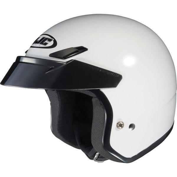 White s hjc cs-5n open face helmet