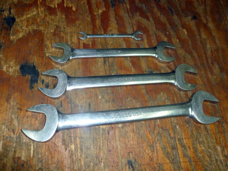 Snap-on tools 4 pc. wrench lot vo series open end sae 