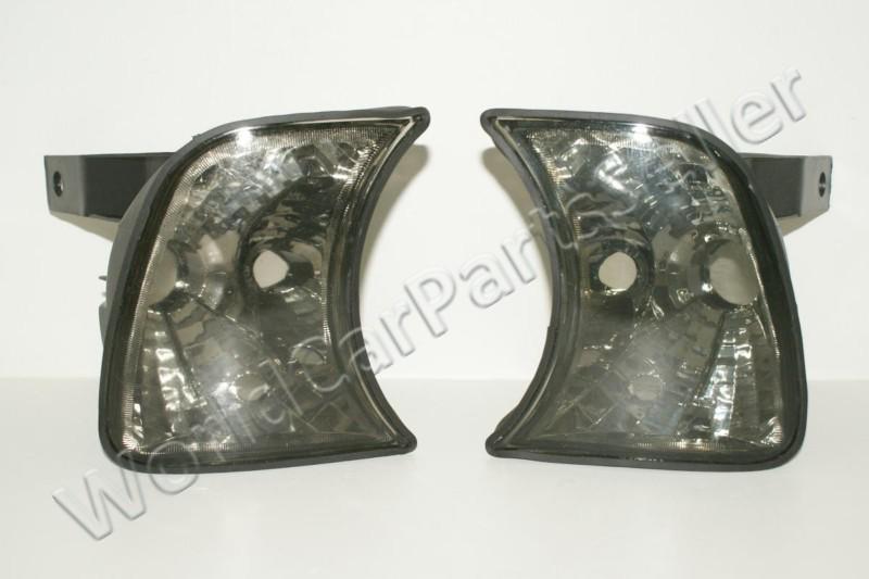 Bmw e34 sedan wagon smoked corner lamps lights turn signals pair 1989-1995 