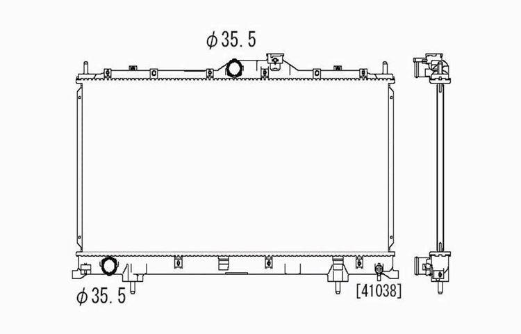 Replacement radiator 06-08 mitsubishi eclipse auto transmission 2.4l l4 mn180279