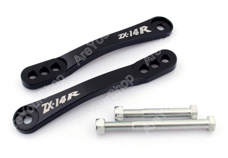 Rear adjustable lowering links kit for kawasaki ninja zx14r 2006-2012 black