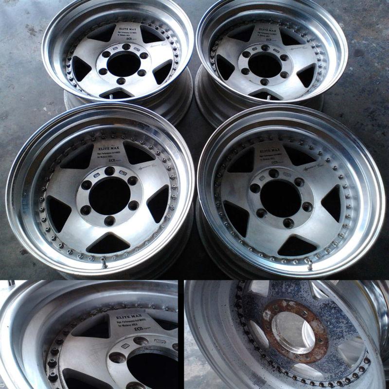 Jdm 16.5" 4x4 elite max 16.5x8.25 6x139.7 rims toyota tacoma pickup #s84