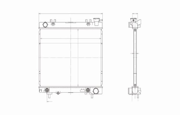 Replacement radiator dodge dakota durango automatic / manual trans 52028818ad