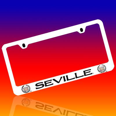 Cadillac *seville* engraved license plate frame holder