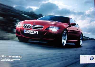 Original bmw car poster/m6 sturmwarnung/print/race lap