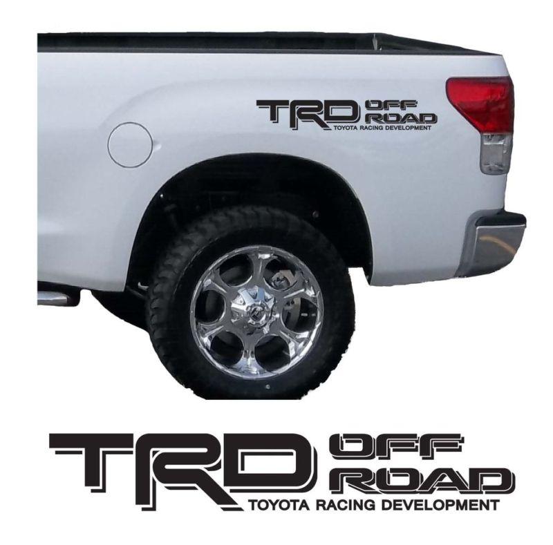(2) trd off road toyota racing development decal any color