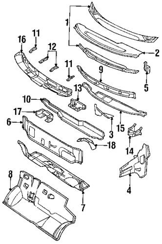 Chrysler 4716284ac genuine oem factory original cowl grille