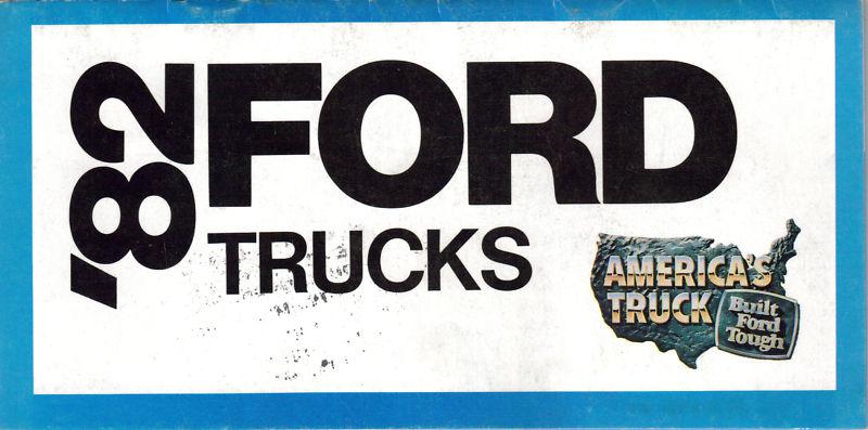 1982 ford truck full line sales brochure folder f-150 original excellent cond