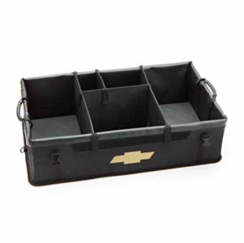 Chevrolet collapsible cargo area organizer black w/ bowtie logo 29"x 17"x 8"