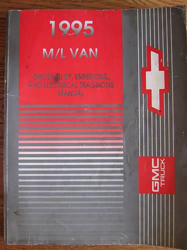 1995 gmc chevy m/l van electrical diagnosis manual book original fair condition