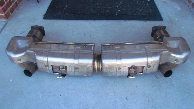 Oem porsche 911 996 twin turbo stock 2000-2002 muffler exhaust auspuff boysen