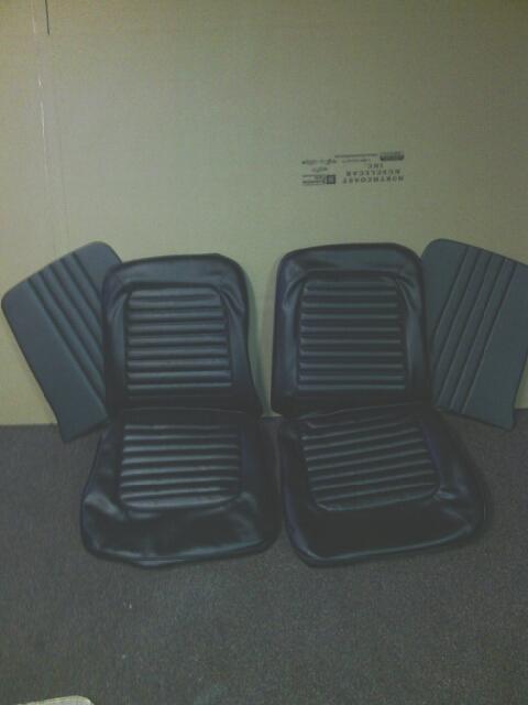 1965 ford mustang standard seat upholstery full set convertible black