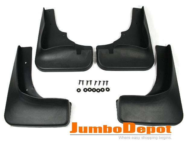 Mud guard splash flaps black new 4 for mitsubishi outlander 2009 2010 2011 model