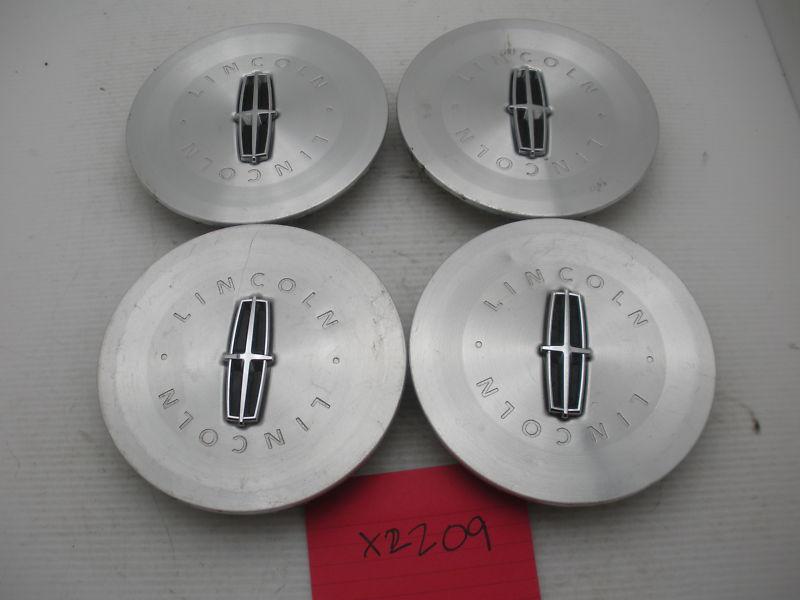 Set of 4 oem 10 11 12 lincoln mkz machined 9h6c-1a096 center caps hubcaps