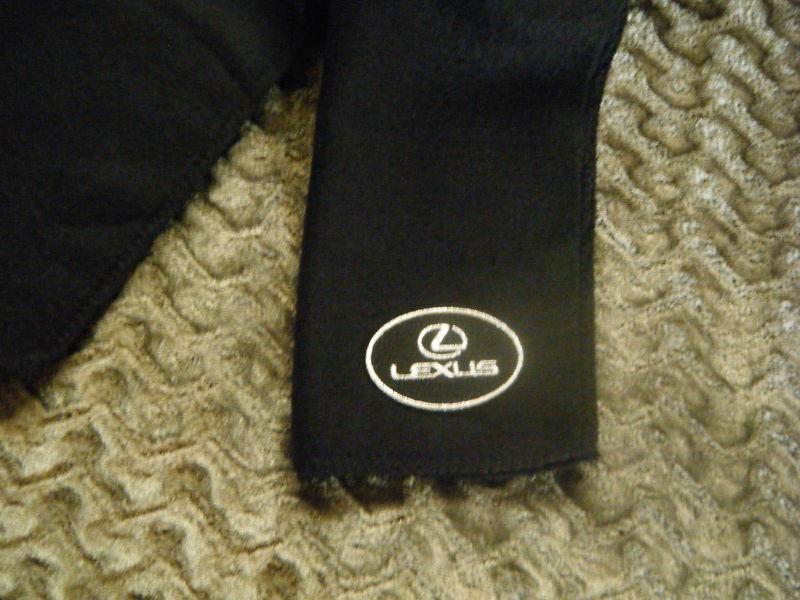 Lexus    black fleece scarves scarfs scarf  -  9" x 60" (inches)  auto car