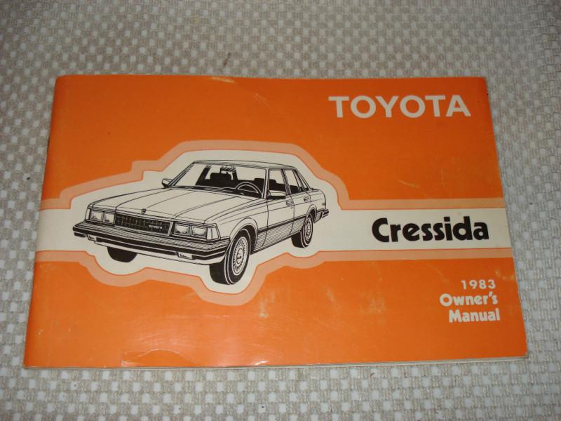 1983 toyota cressida owners manual original glovebox book