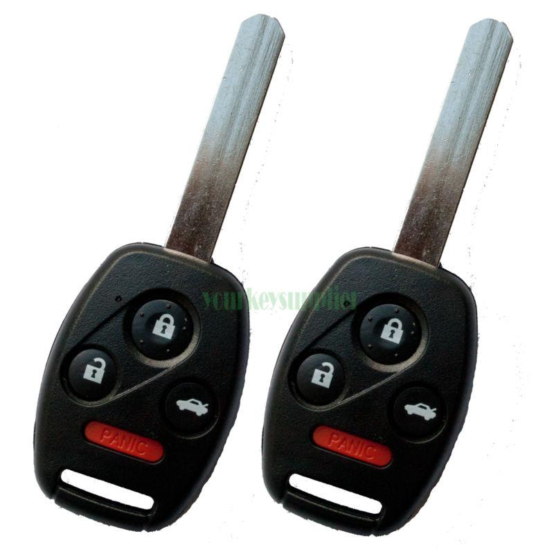 2 new replacement uncut honda accord remote keyless entry key fob 35118-sda-a11