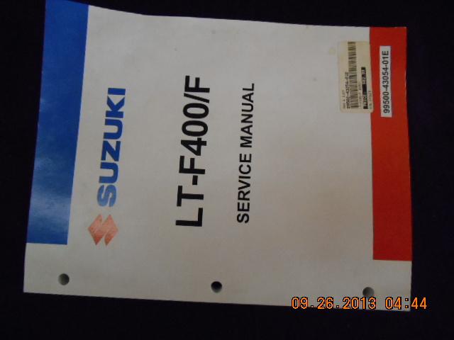 Suzuki ltf400-f service manual 99500-43054-01e