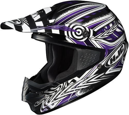 New hjc cs-mx charge offroad/motocross adult helmet,mc-11/purple/white/black,xs