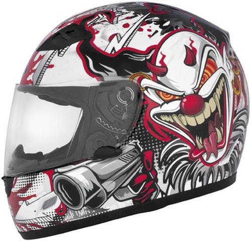 Cyber us-39 full-face with lethal threat design helmet,killer clown/red,med/md