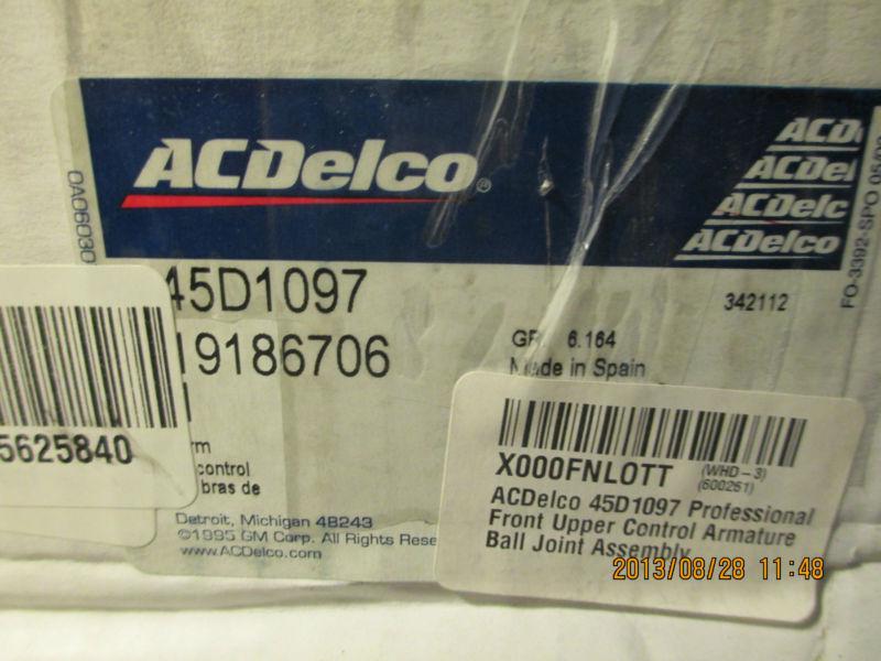 ACDelco 45D1097 professional front upper control armature ball joint assembly , US $29.00, image 10
