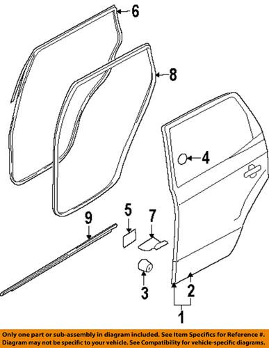 Hyundai oem 832202e000 rear door-belt weather strip