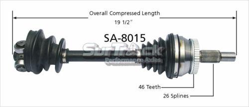 Surtrack perf axles sa-8015 cv half-shaft assembly-new cv axle shaft