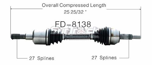 Surtrack perf axles fd-8138 cv half-shaft assembly-new cv axle shaft