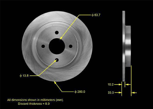 Bendix prt5421 rear brake rotor/disc-disc brake rotor