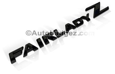 1 - new nissan fairlady 350z 370z 300zx rear trunk badge emblem (fairlady black)