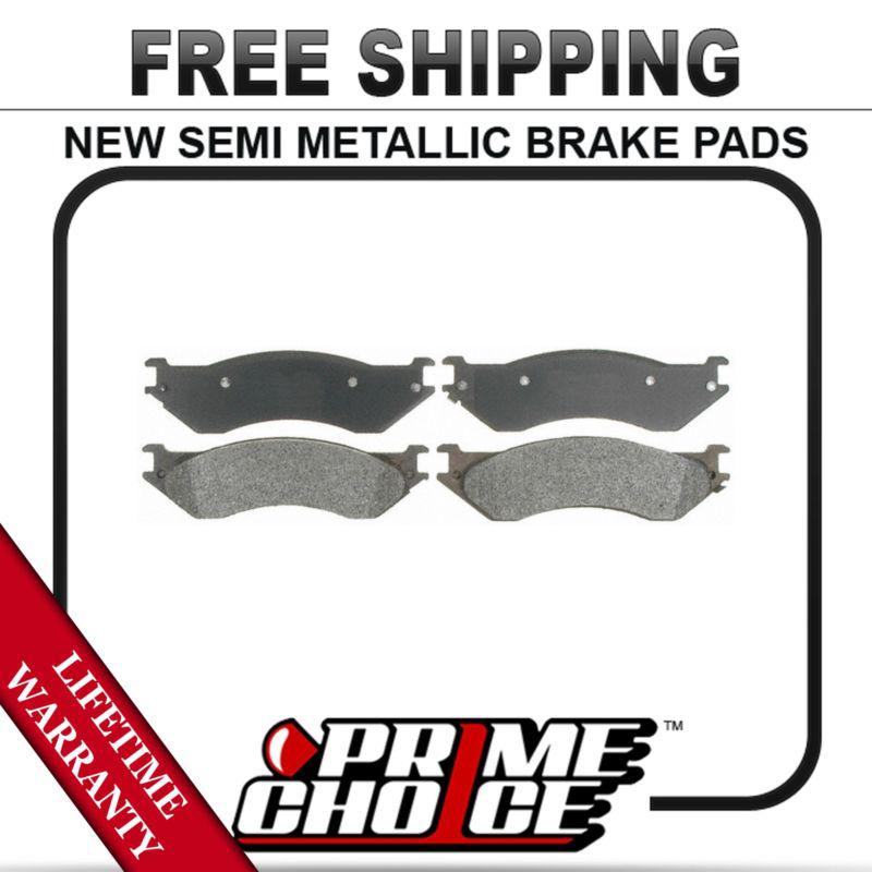 Rear semi metallic disc brake pad kit full set with lifetime warranty