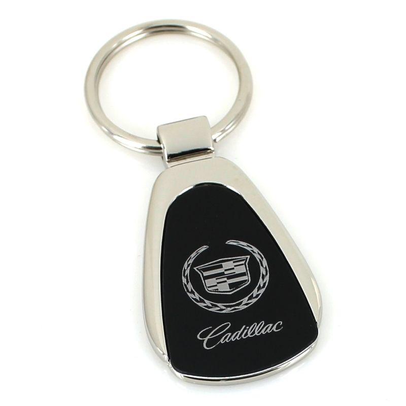 Cadillac black tear drop keychain - new!