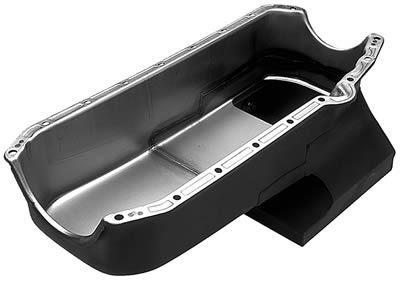 Trans-dapt 7569 oil pan steel black 6 qt. chevy chevy ii/nova 283/327 each