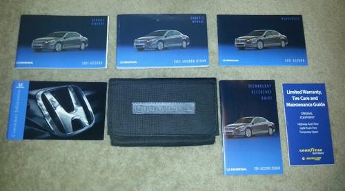 2011 11 honda accord sedan owner's owners manual set books oem **excellent**