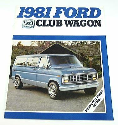 1981 81 ford club wagon van brochure e150 e250 e350