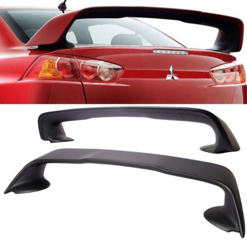 08-12 mitsubishi lancer evo evoution 10 x abs black rear trunk wing spoiler