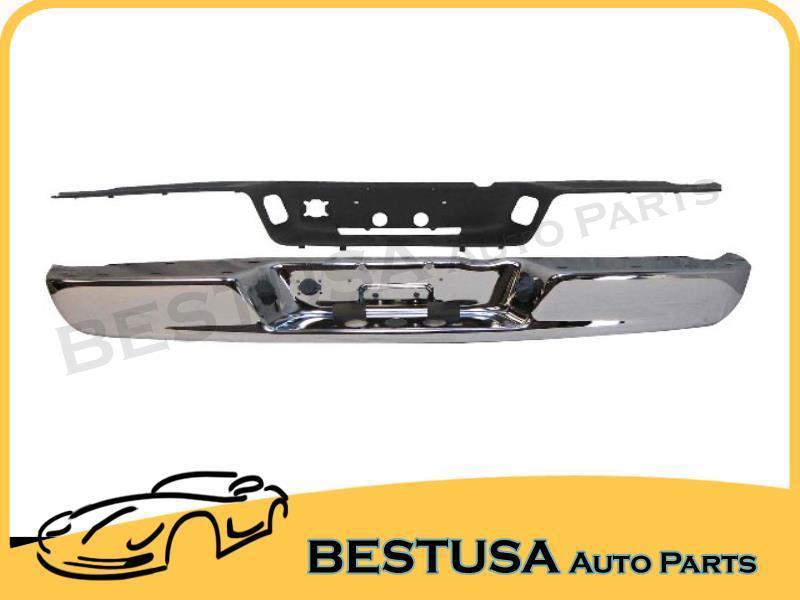 New rear step bumper chrome bar & upper pad 02-08 dodge ram 1500 03-09 2500 3500