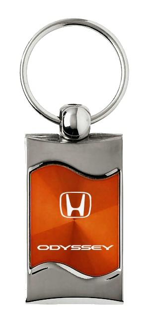 Honda odyssey orange rectangular wave key chain ring tag key fob logo lanyard