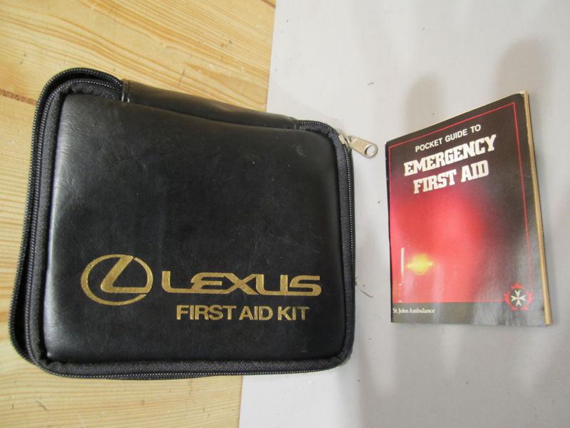 Lexus oe first aid kit pouch and booklet  6" x 7" x 2"  black w/ zipper