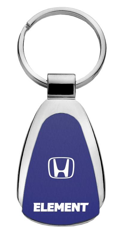 Honda element blue blue tear drop metal key chain ring tag key fob logo lanyard