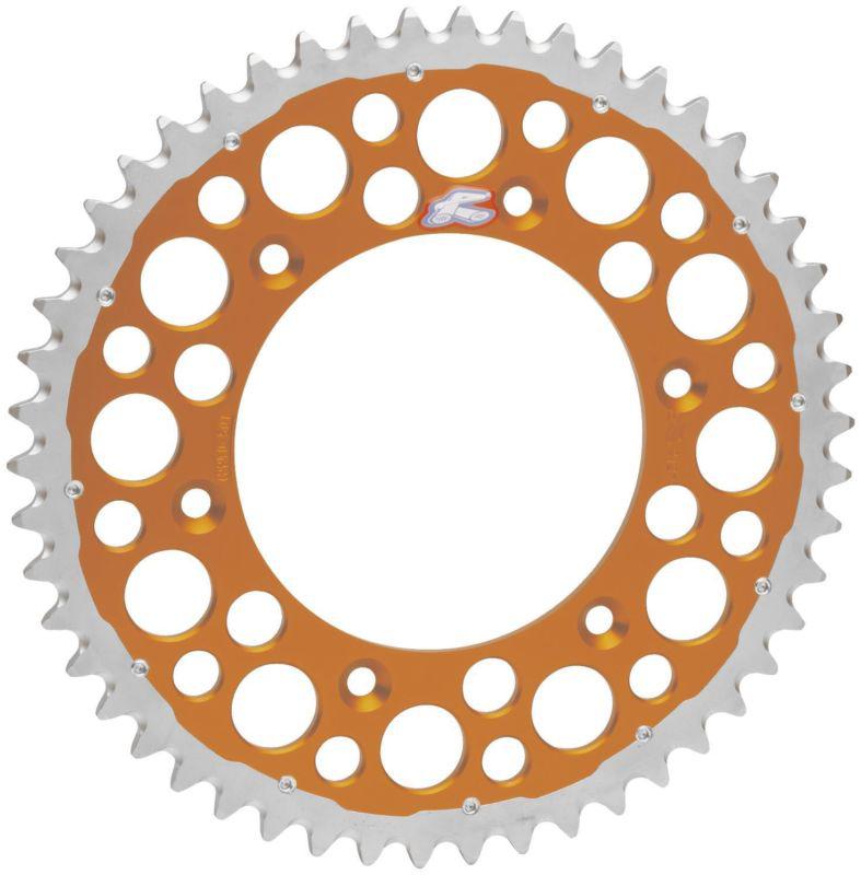 Renthal twinring heavy duty rear sprocket - orange - 52t  2240-520-52gpor