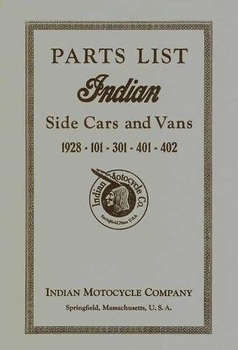 1928 parts list for indian sidecar & vans