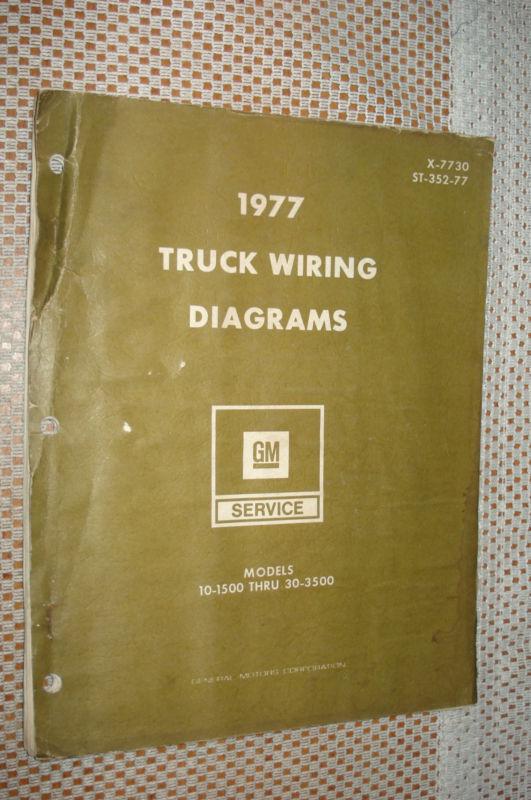 1977 gmc chevy truck wiring shop service manual nr rare 10-30 1500-3500 series