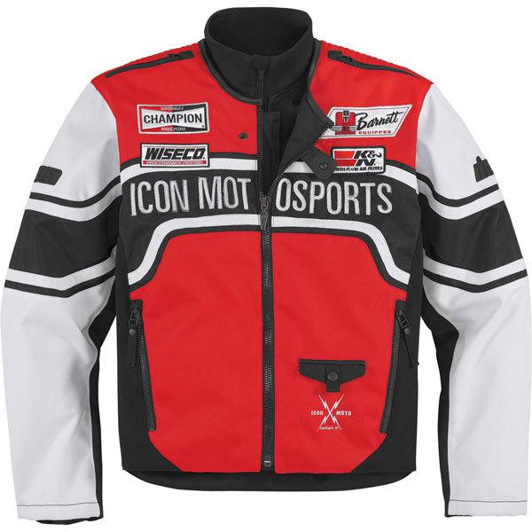 Red m icon brawnson sidewinder textile jacket