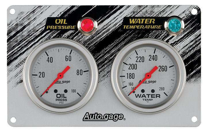 Auto meter 7065 auto gage 2 5/8" silver gauge two gauge 140-280˚f