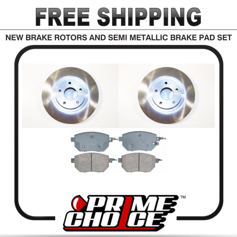 Premium front metallic brake pads and disc rotors complete kit left & right pair