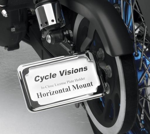 Cycle visions in close plate holder horizontal chrome xl 05-09
